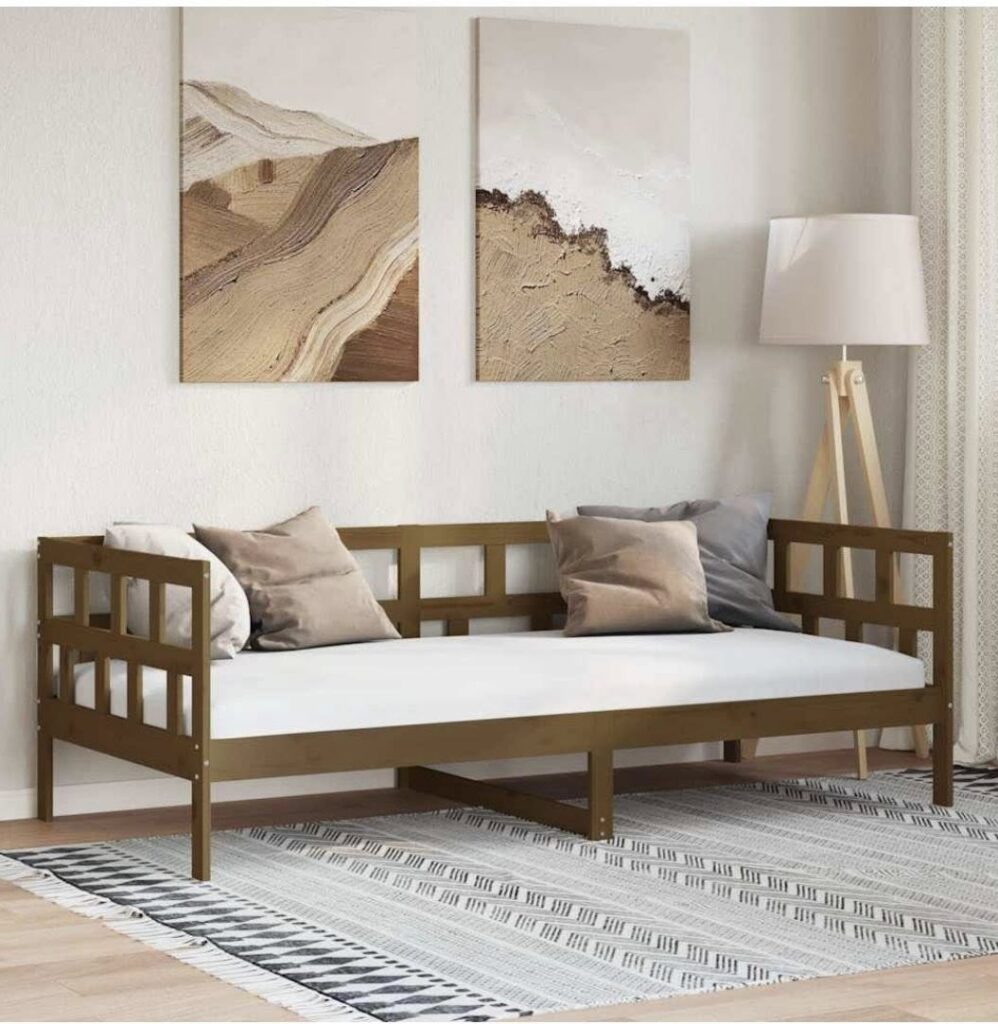VIDAXL Mézbarna Kanapéágy