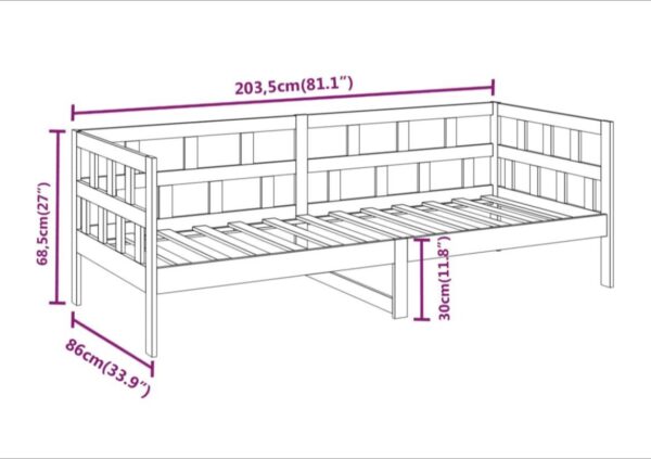 VIDAXL Mézbarna Kanapéágy